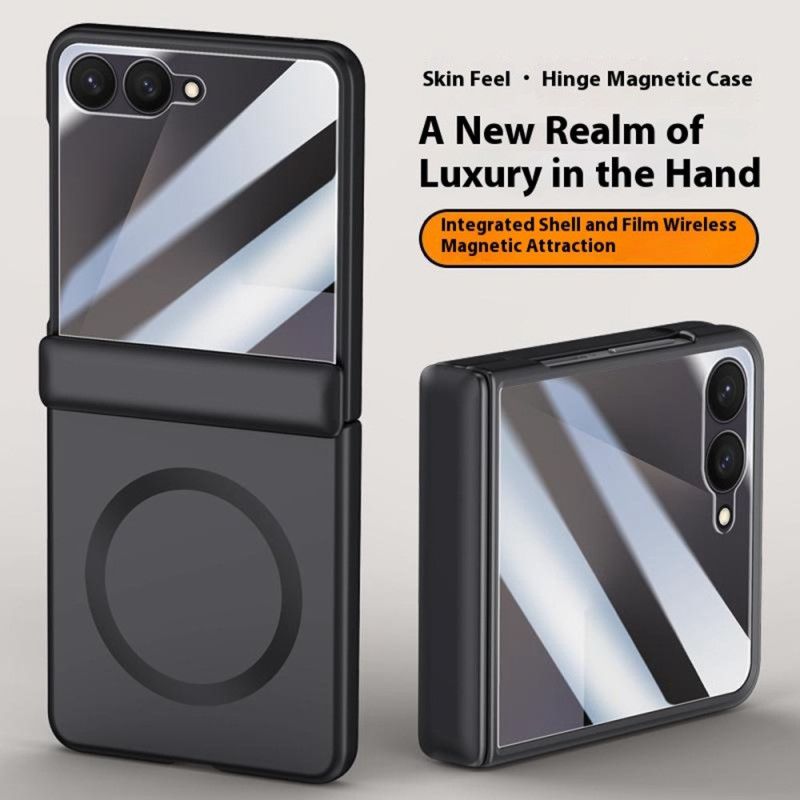 Hoesje Samsung Galaxy Z Flip 7 Magnetisch Met Metaaleffect Bescherming Hoesje