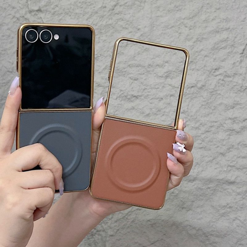 Hoesje Samsung Galaxy Z Flip 7 Magnetisch Nappa-oppervlak