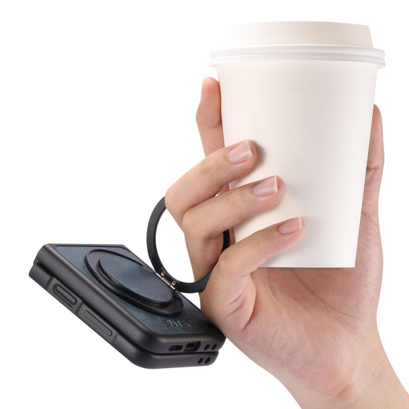 Hoesje Samsung Galaxy Z Flip 7 Magsafe-compatibel Lederlook Suteni Ringhouder Bescherming Hoesje