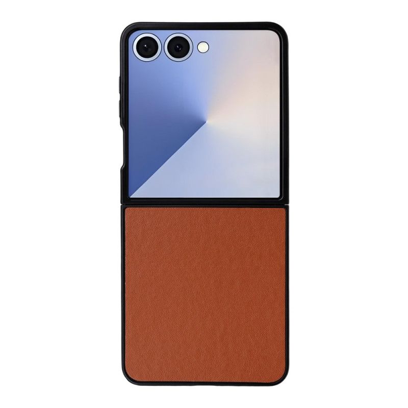 Hoesje Samsung Galaxy Z Flip 7 Monochroom Leer-effect