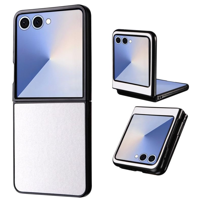 Hoesje Samsung Galaxy Z Flip 7 Monochroom Leer-effect