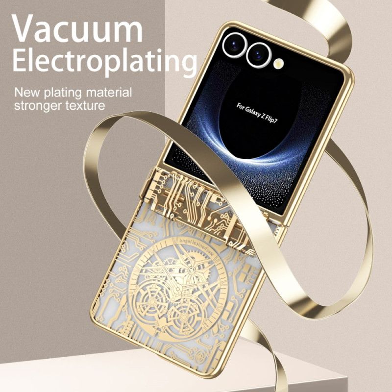 Hoesje Samsung Galaxy Z Flip 7 Premium Met Schermbeschermer Aan De Achterkant