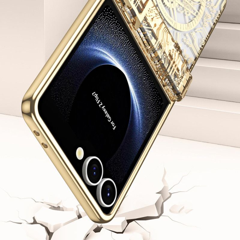 Hoesje Samsung Galaxy Z Flip 7 Premium Met Schermbeschermer Aan De Achterkant