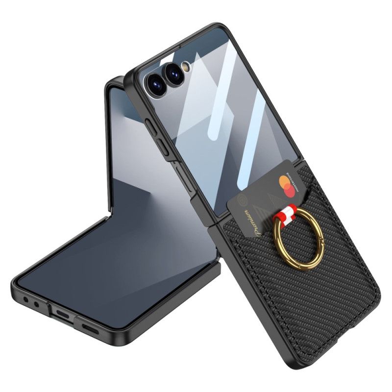 Hoesje Samsung Galaxy Z Flip 7 Ringhouder En Kaarthouder Bescherming Hoesje