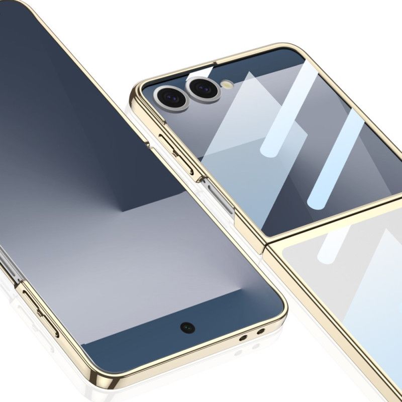 Hoesje Samsung Galaxy Z Flip 7 Screenprotector En Randen Met Metallic Effect