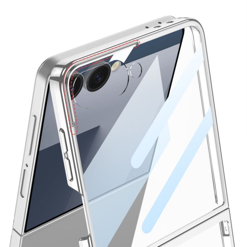 Hoesje Samsung Galaxy Z Flip 7 Screenprotector En Randen Met Metallic Effect