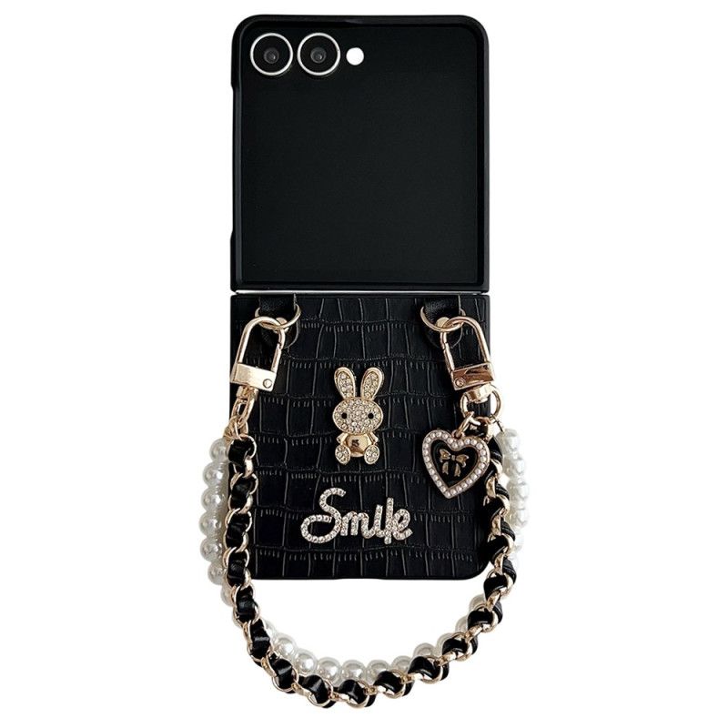 Hoesje Samsung Galaxy Z Flip 7 Smiley Bunny Met Armband