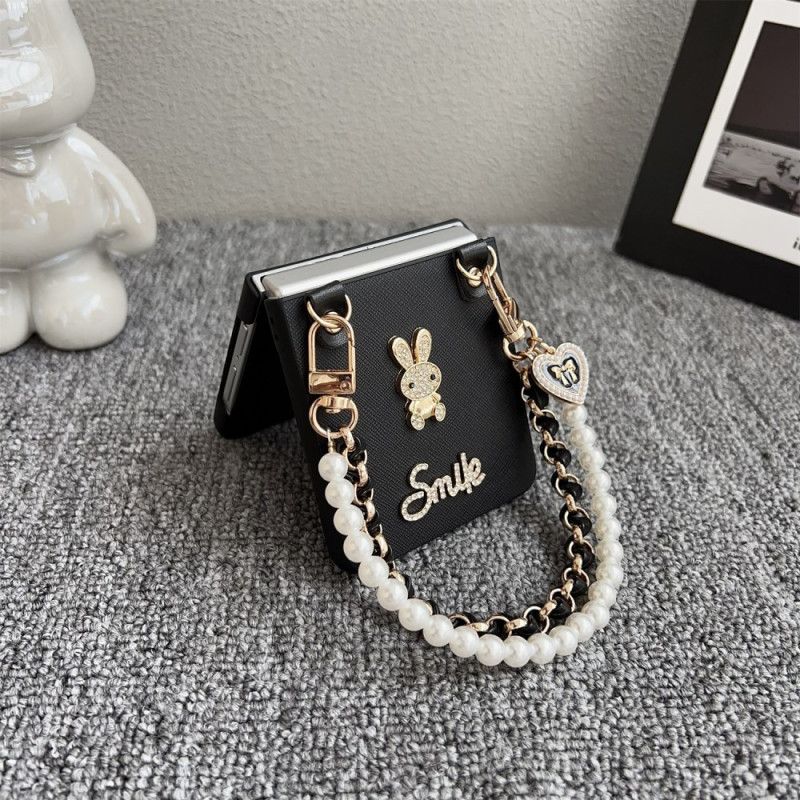 Hoesje Samsung Galaxy Z Flip 7 Smiley Bunny Met Armband