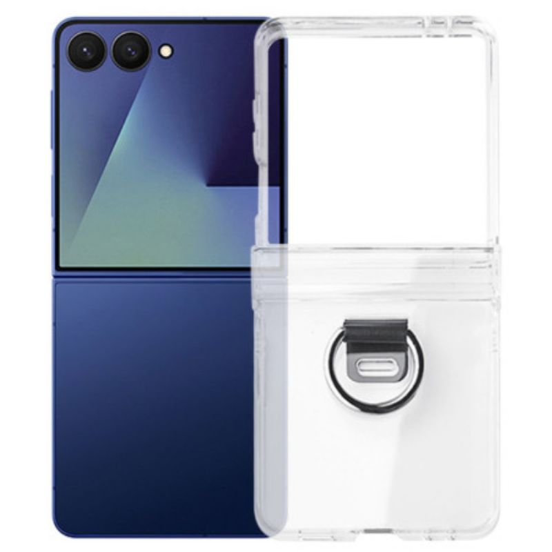 Hoesje Samsung Galaxy Z Flip 7 Transparant Met Ringhouder
