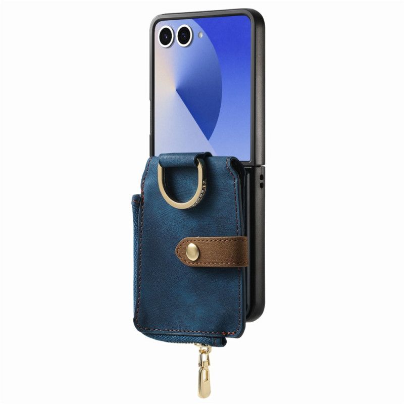 Hoesje Samsung Galaxy Z Flip 7 Vak Met Ritssluiting En Kaarthouder