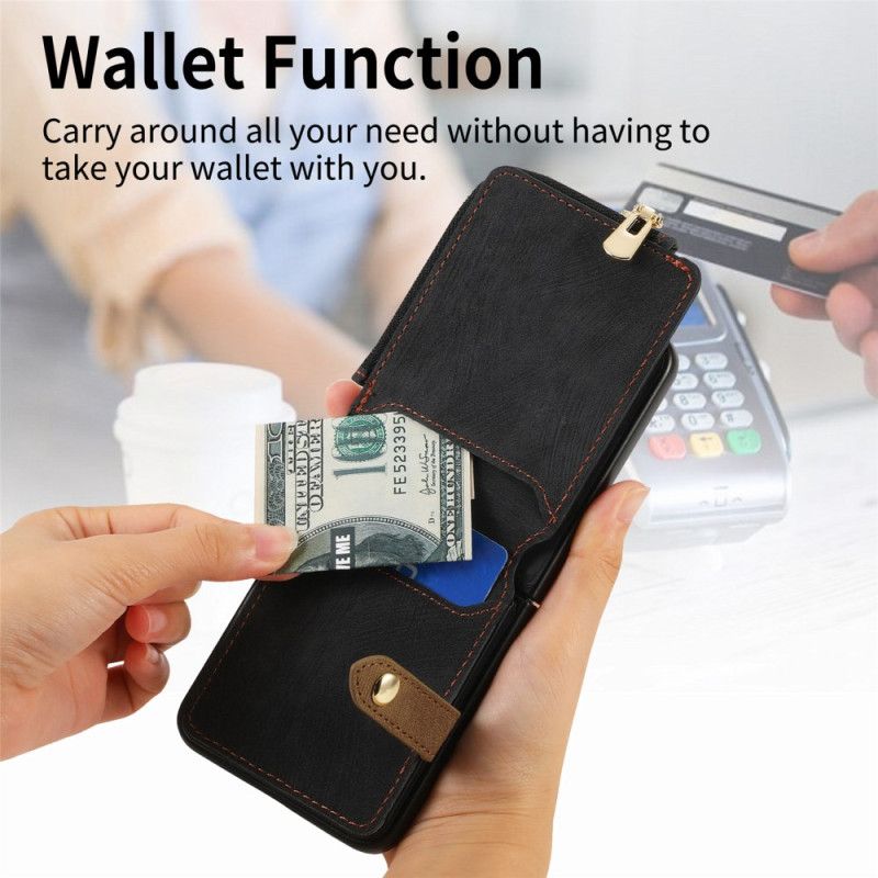 Hoesje Samsung Galaxy Z Flip 7 Vak Met Ritssluiting En Kaarthouder