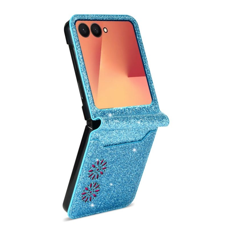 Hoesje Voor Samsung Galaxy Z Flip 7 Glitter Kaarthouder