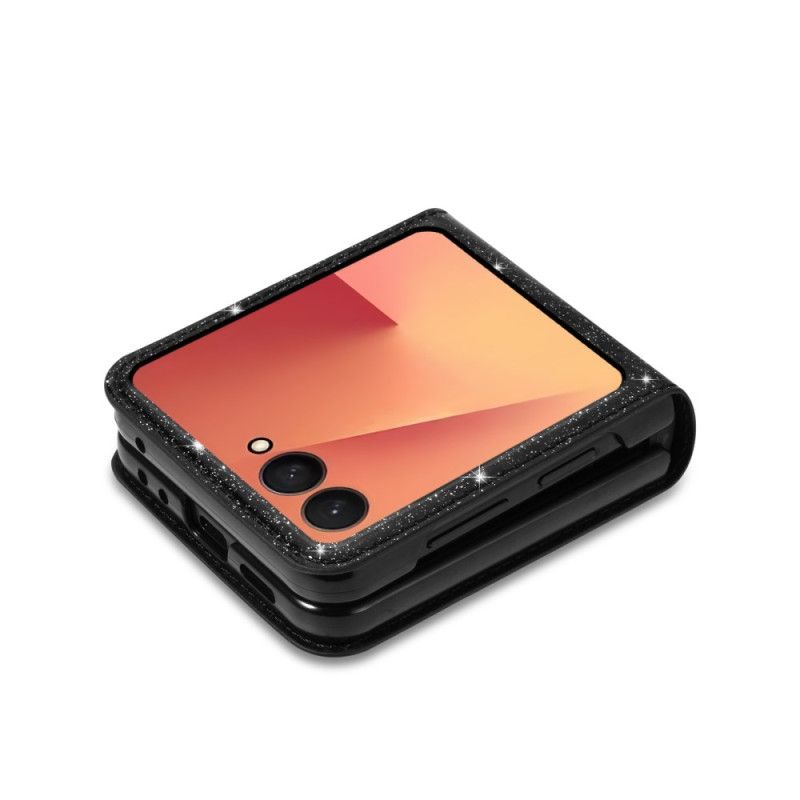 Hoesje Voor Samsung Galaxy Z Flip 7 Glitter Kaarthouder