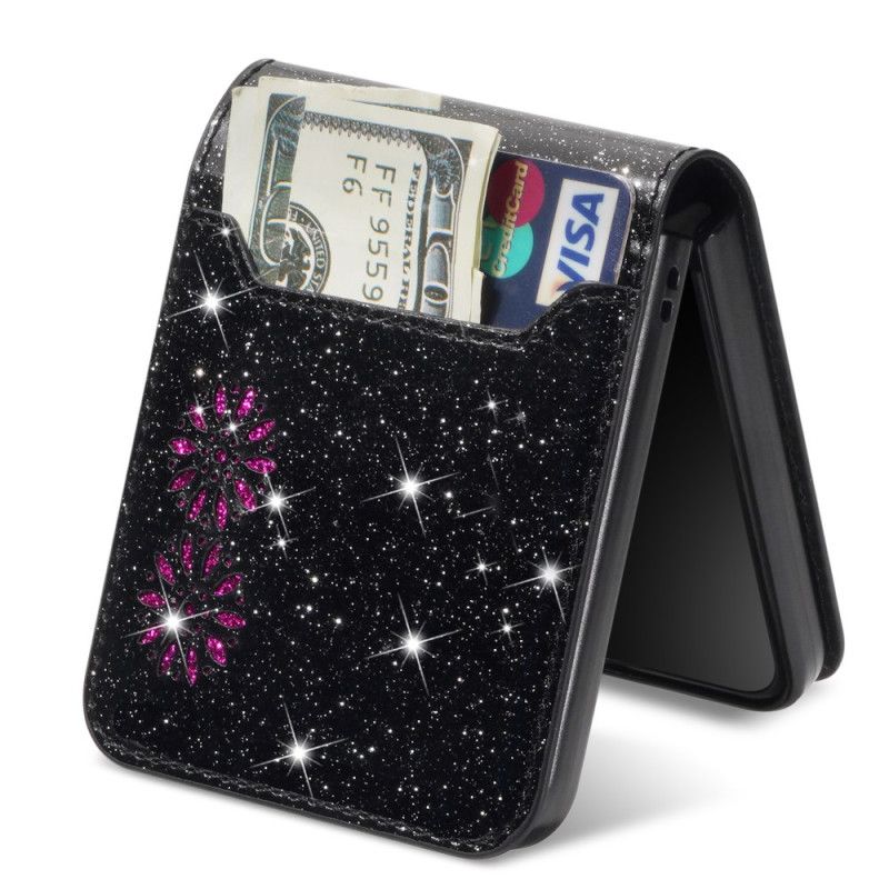 Hoesje Voor Samsung Galaxy Z Flip 7 Glitter Kaarthouder