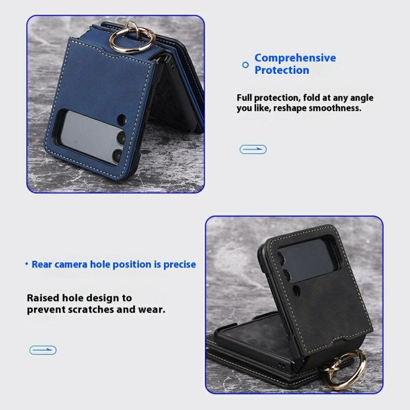 Hoesje Voor Samsung Galaxy Z Flip 7 Kaarthouder En Afneembare Ketting