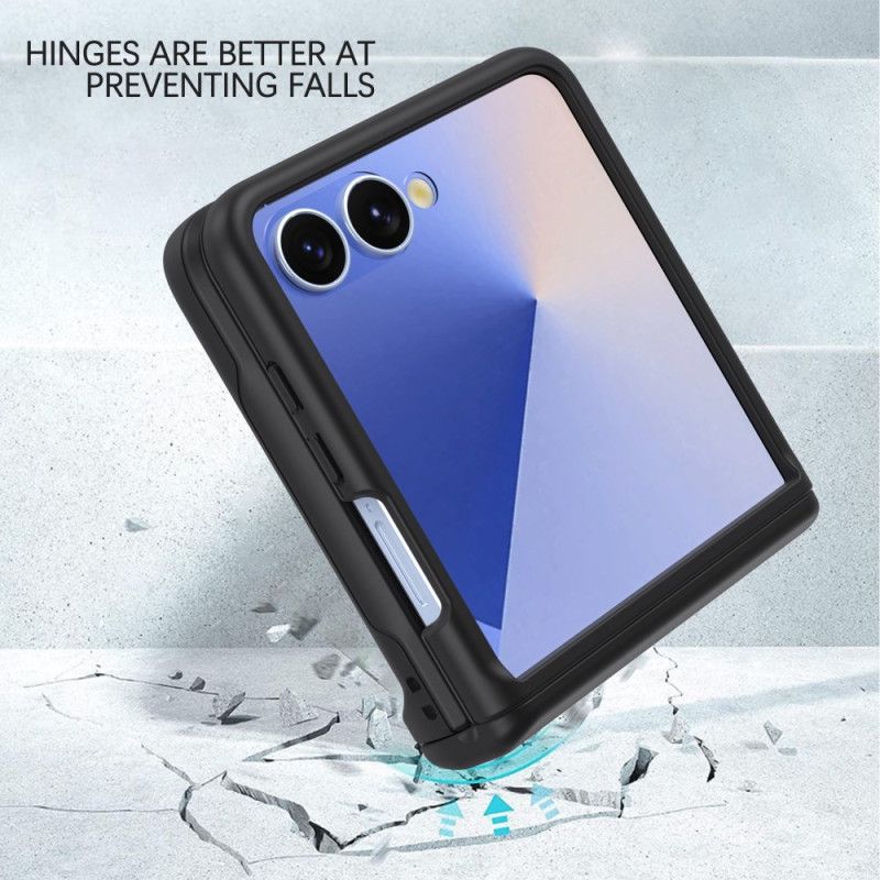 Hoesje Voor Samsung Galaxy Z Flip 7 Veerscharnier En Kaarthouder