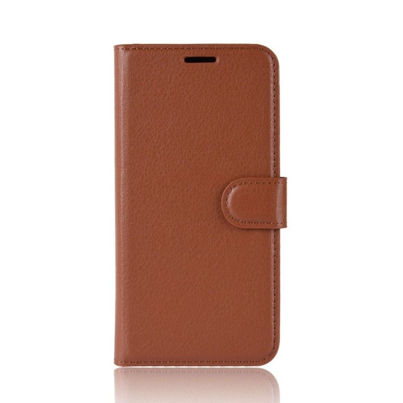 Cover Folio-hoesje Oppo Reno Rood Zwart Telefoonhoesje Lychee Kunstleer