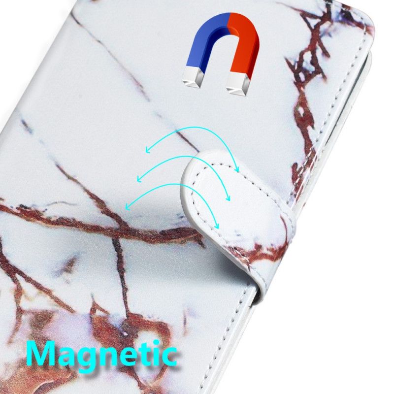 Cover Folio-hoesje Xiaomi Mi 9T / Mi 9T Pro Wit Telefoonhoesje Enkele Knikker