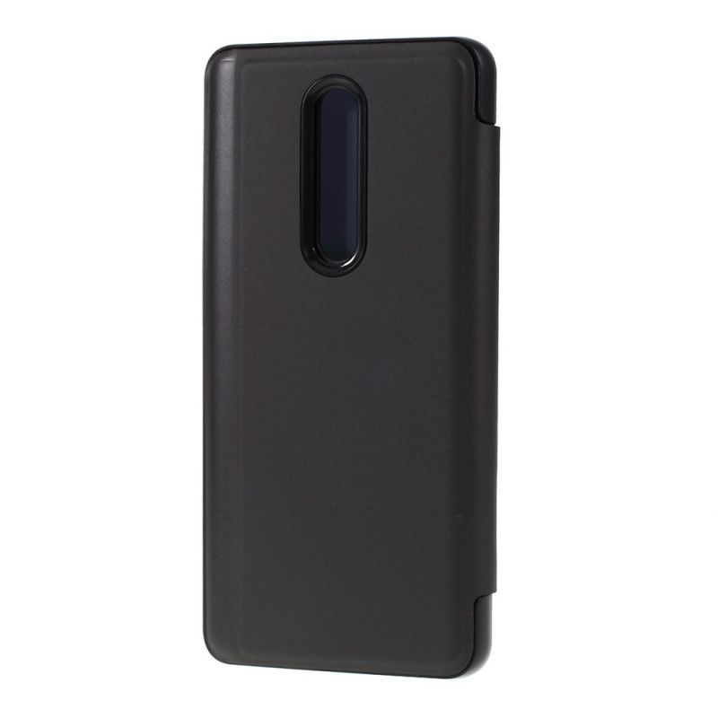 Folio-hoesje voor Xiaomi Mi 9T / Mi 9T Pro Paars Zwart Spiegel- En Leereffect
