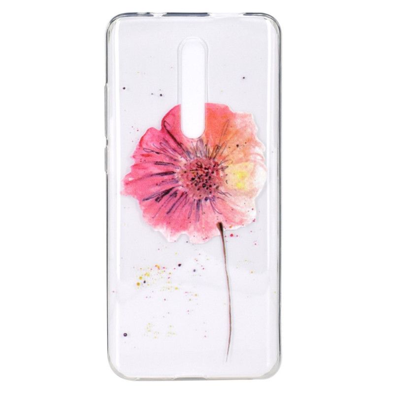 Hoesje voor Xiaomi Mi 9T / Mi 9T Pro Transparante Aquarel Klaproos