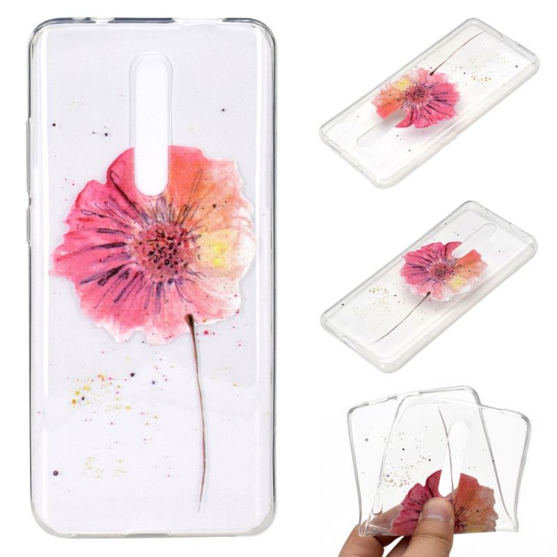 Hoesje voor Xiaomi Mi 9T / Mi 9T Pro Transparante Aquarel Klaproos