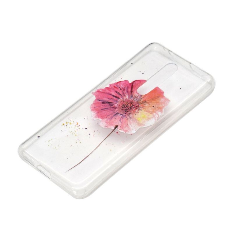 Hoesje voor Xiaomi Mi 9T / Mi 9T Pro Transparante Aquarel Klaproos