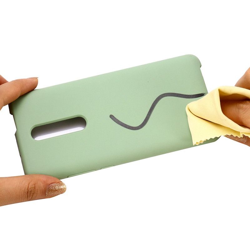 Hoesje voor Xiaomi Mi 9T / Mi 9T Pro Wit Zwart Siliconenvloeistof