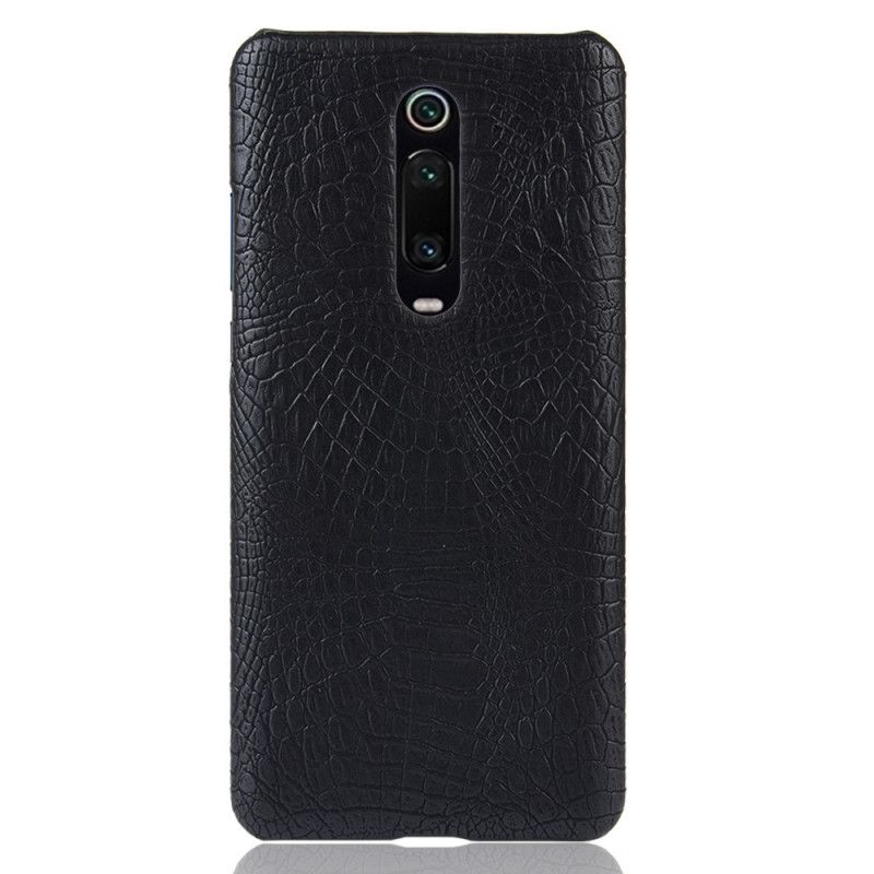 Hoesje Xiaomi Mi 9T / Mi 9T Pro Donkerblauw Zwart Krokodillenhuideffect
