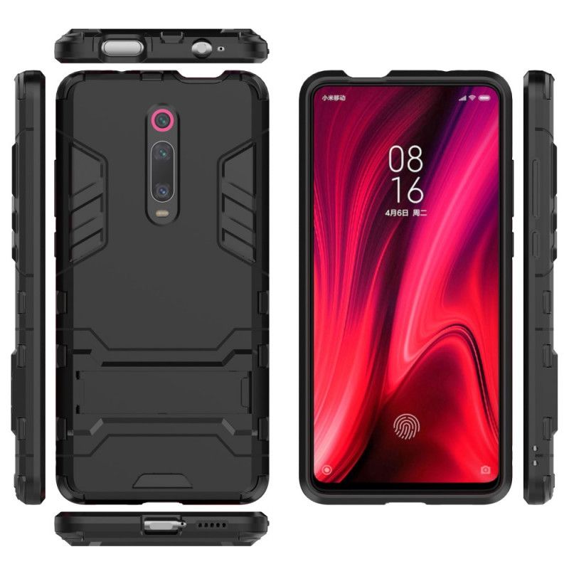 Hoesje Xiaomi Mi 9T / Mi 9T Pro Rood Zwart Ultrabestendige Tong