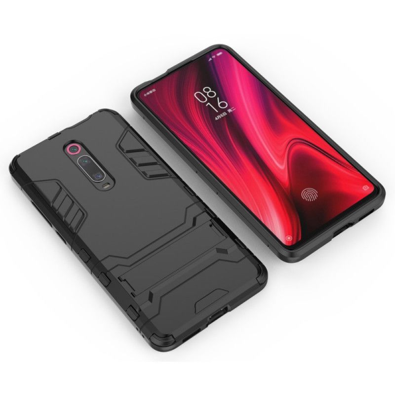 Hoesje Xiaomi Mi 9T / Mi 9T Pro Rood Zwart Ultrabestendige Tong