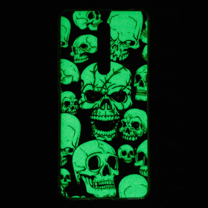 Hoesje Xiaomi Mi 9T / Mi 9T Pro Telefoonhoesje Aandacht Fluorescerende Schedels