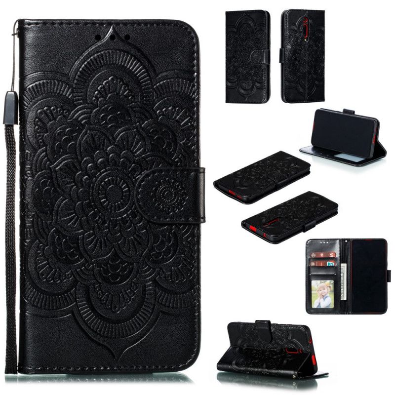 Leren Hoesje voor Xiaomi Mi 9T / Mi 9T Pro Grijs Zwart Hele Mandala