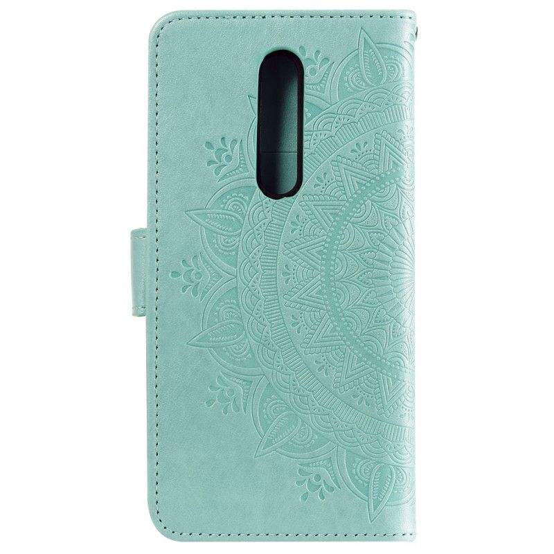 Leren Hoesje voor Xiaomi Mi 9T / Mi 9T Pro Magenta Grijs Zon Mandala