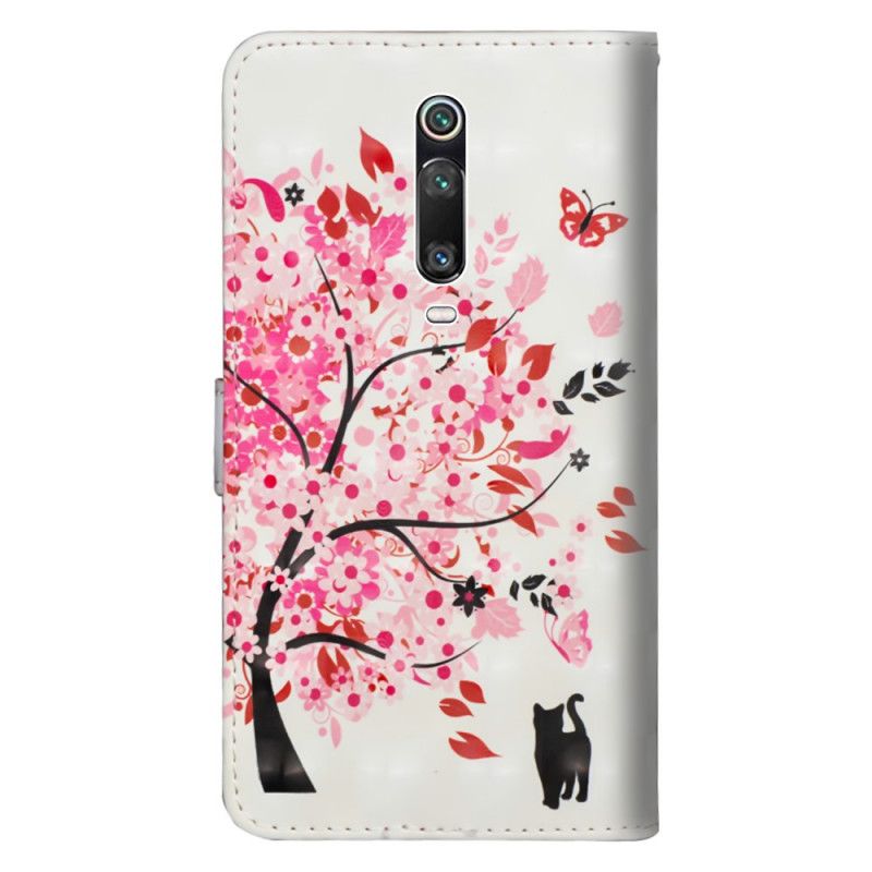 Leren Hoesje voor Xiaomi Mi 9T / Mi 9T Pro Roze Boom