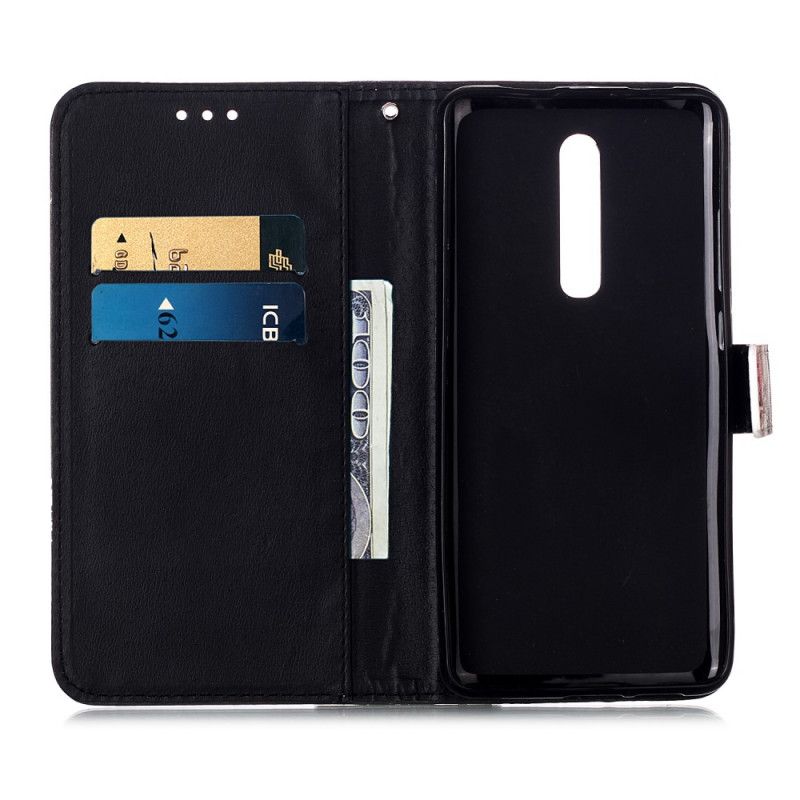 Leren Hoesje Xiaomi Mi 9T / Mi 9T Pro Telefoonhoesje Kitten En Mama Met String