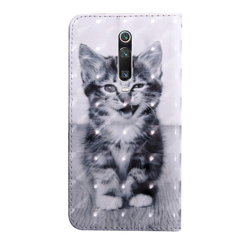 Leren Hoesje Xiaomi Mi 9T / Mi 9T Pro Telefoonhoesje Negeer Het Kitten