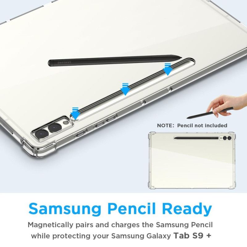 Cover Hoesje Samsung Galaxy Tab S10 Plus Telefoonhoesje Transparant Met Stylushouder