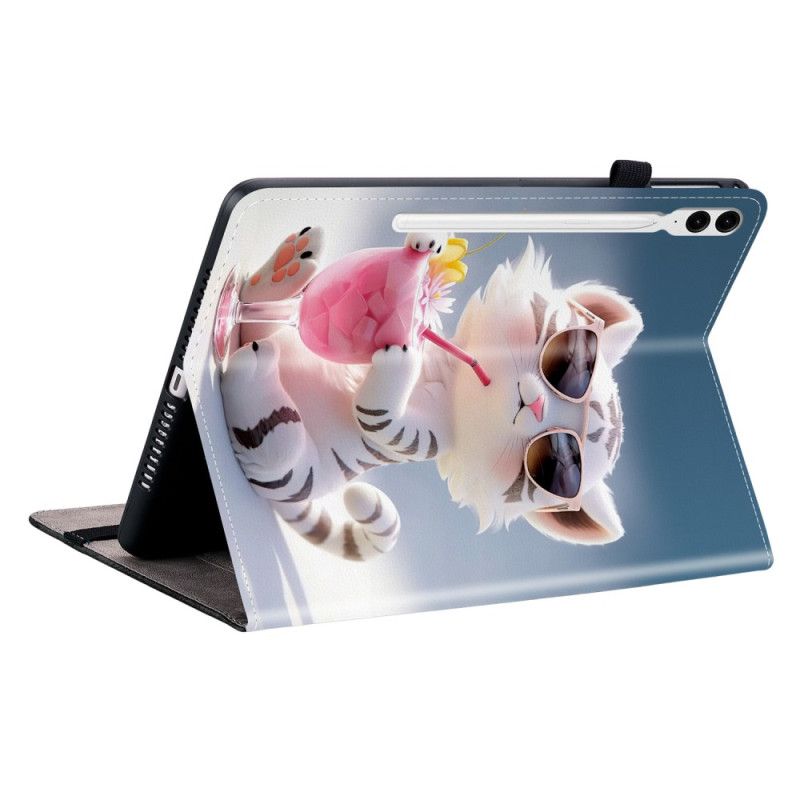 Cover Samsung Galaxy Tab S10 Plus Patroon Tijger Bescherming Hoesje