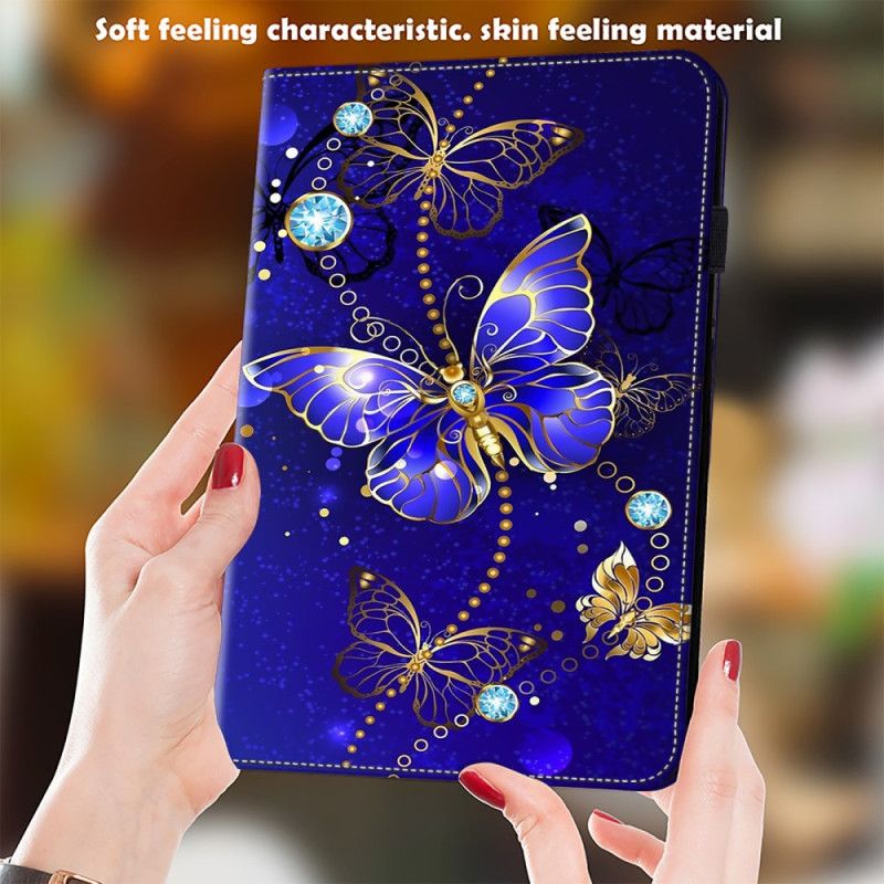 Cover Voor Samsung Galaxy Tab S10 Plus Diamanten Vlinder