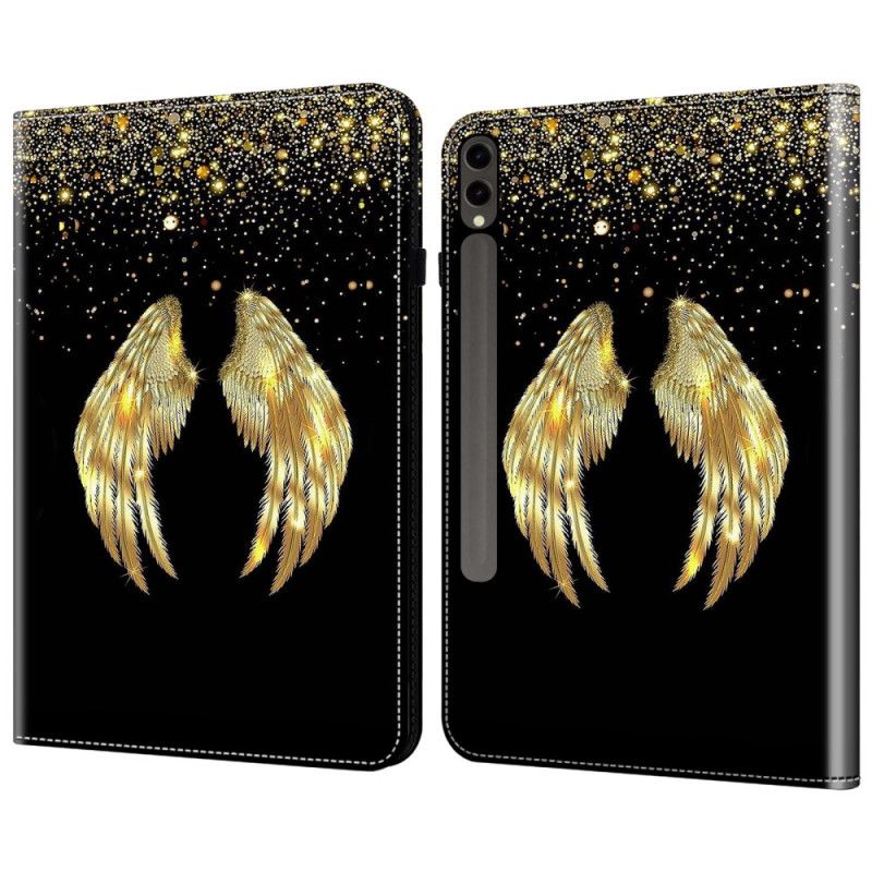 Cover Voor Samsung Galaxy Tab S10 Plus Gouden Vleugels