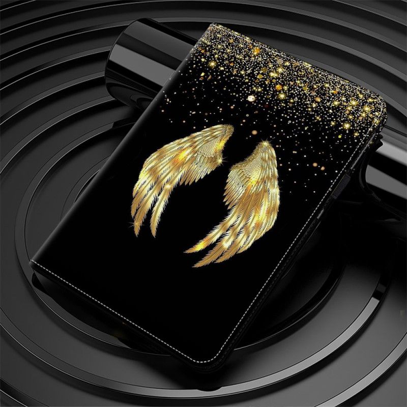Cover Voor Samsung Galaxy Tab S10 Plus Gouden Vleugels