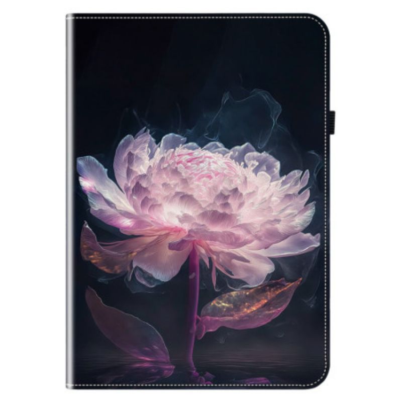 Hoesje Case Samsung Galaxy Tab S10 Plus Telefoonhoesje Paarse Pioenroos