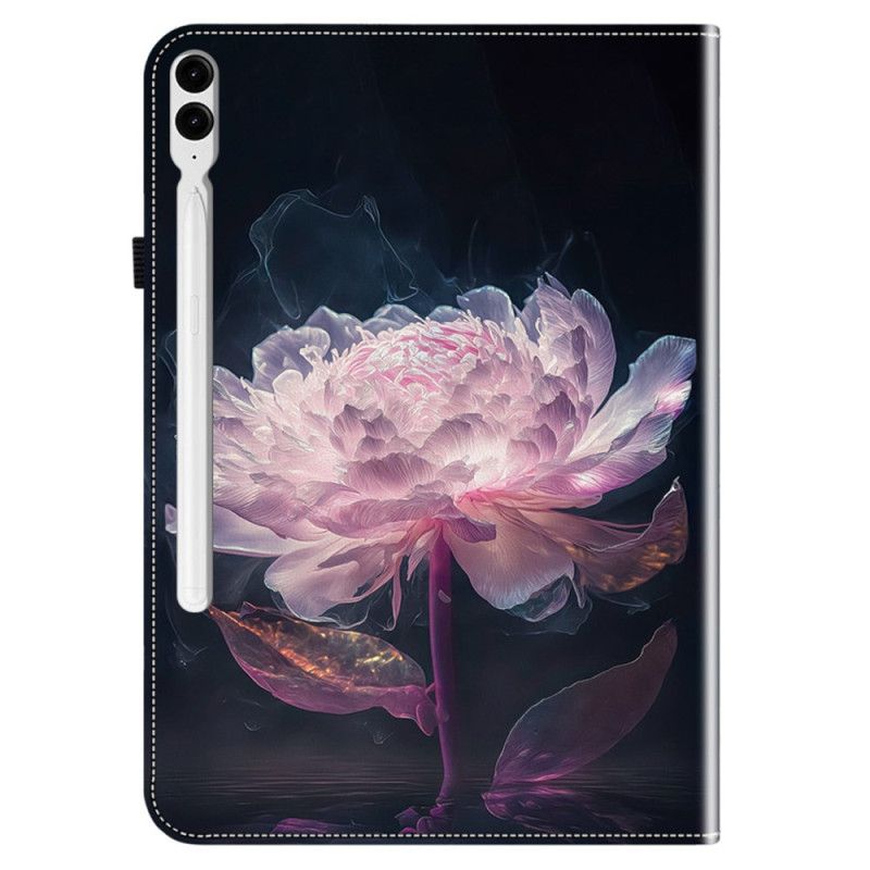 Hoesje Case Samsung Galaxy Tab S10 Plus Telefoonhoesje Paarse Pioenroos