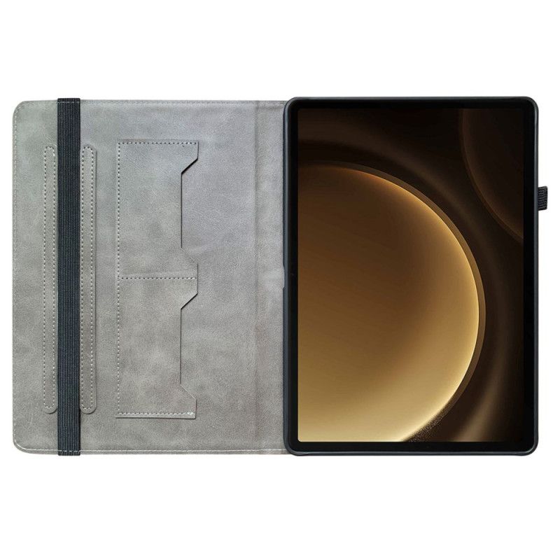 Hoesje Case Samsung Galaxy Tab S10 Plus Telefoonhoesje Paarse Pioenroos