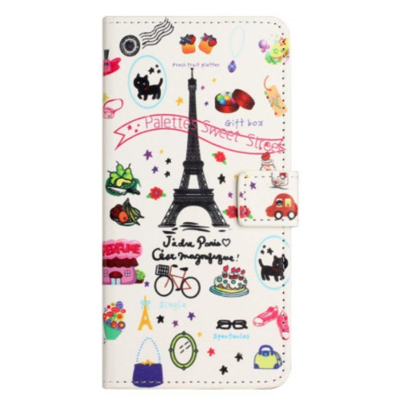 Folio-hoesje voor OnePlus 10T 5G Ik Hou Van Parijs