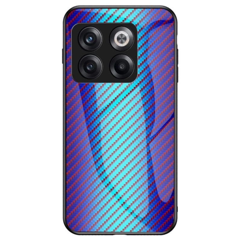 Hoesje voor OnePlus 10T 5G Koolstofvezel Gehard Glas