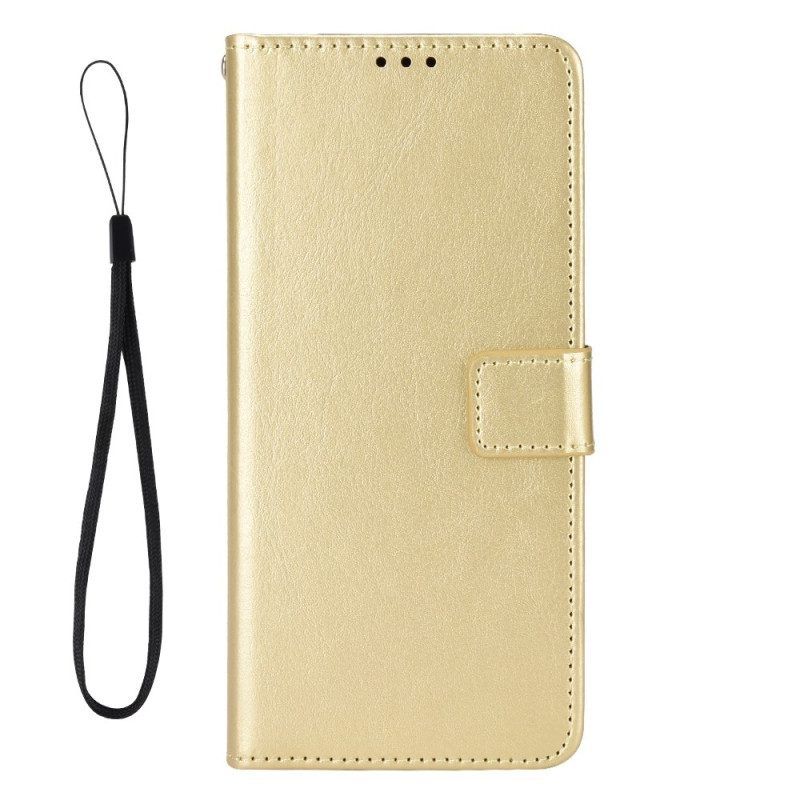 Leren Hoesje voor OnePlus 10T 5G Met Ketting Faux Leather Flashy Met Riem