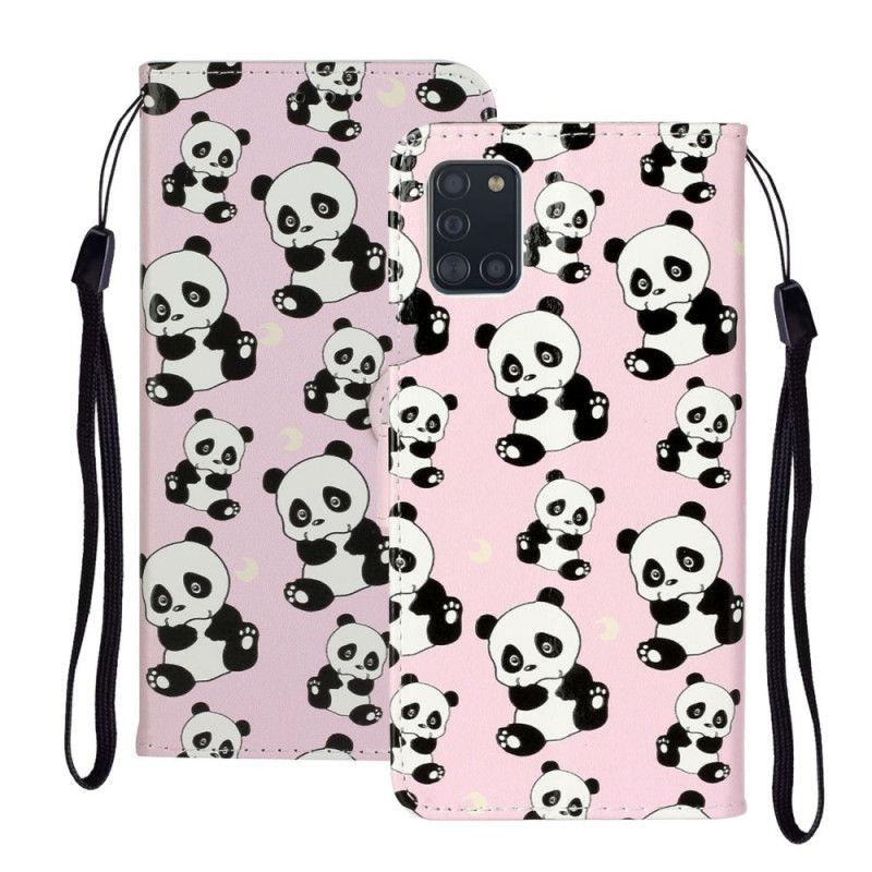 Bescherming Hoesje Samsung Galaxy A31 Telefoonhoesje Alleen Panda'S