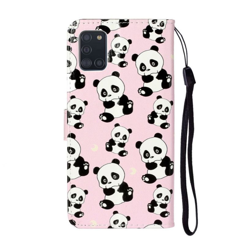 Bescherming Hoesje Samsung Galaxy A31 Telefoonhoesje Alleen Panda'S