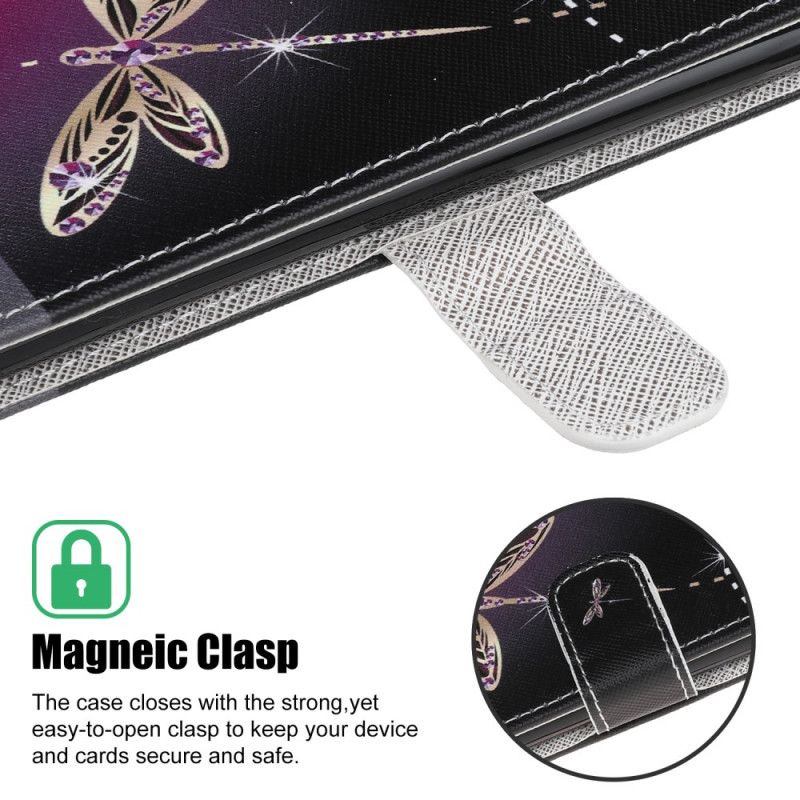 Bescherming Hoesje Samsung Galaxy A31 Telefoonhoesje Libellen Met String